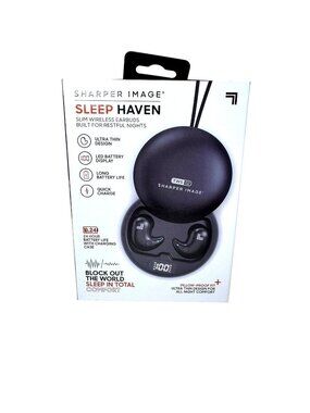 NEW Sharper Image Sleep Haven Pillow Proof Fit Wireless Earbuds